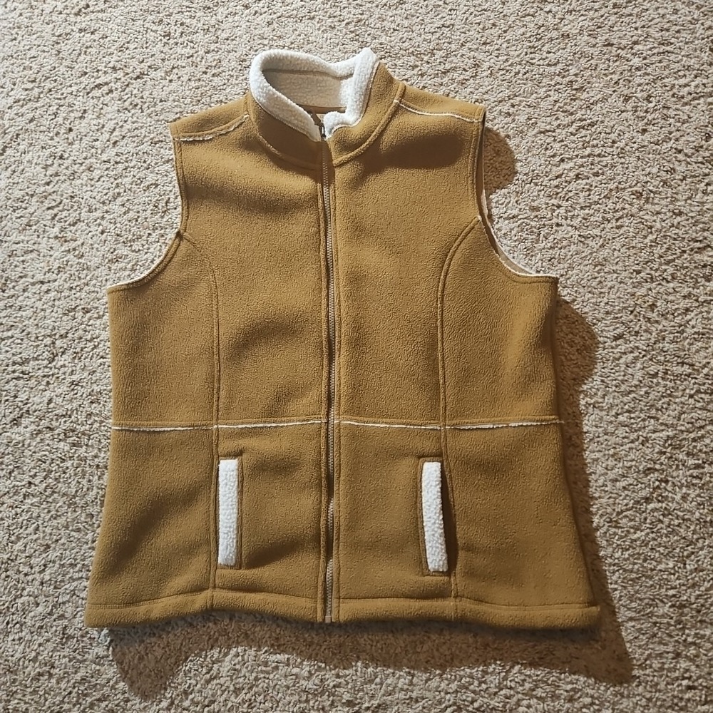 Christopher Banks Vest Womens Extra‎ Large Sleeveless Full Zip Sherpa Fleece